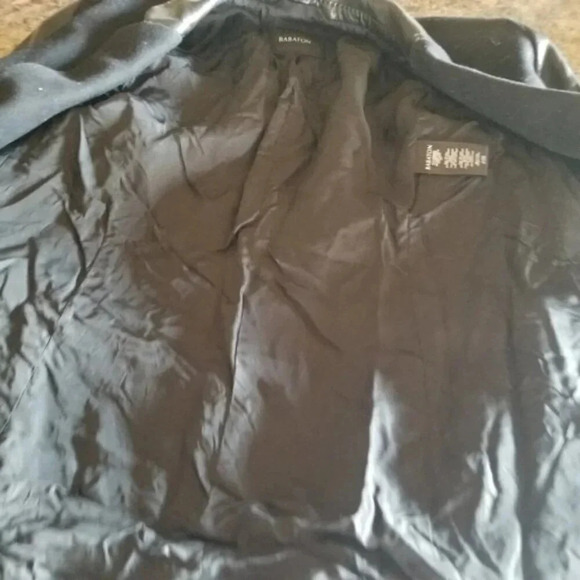 Aritzia Babaton Fred Blazer Black Wool Cashmere Blend Faux Leather Sleeves - Picture 5 of 13